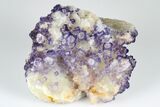 Purple Edge Fluorite Crystals on Quartz - China #182812-1